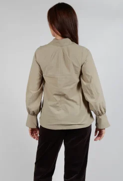 Button Through Shirt in Beige
