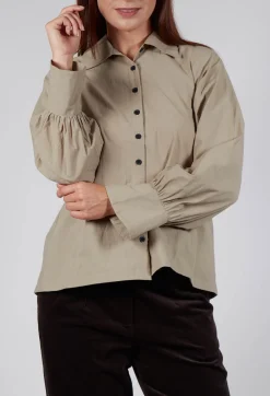 Button Through Shirt in Beige