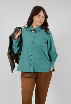 Button Through Shirt in Green
