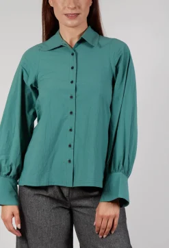 Button Through Shirt in Green