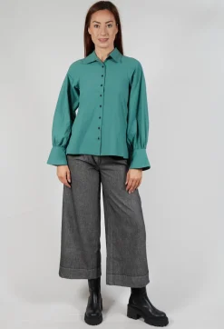 Button Through Shirt in Green