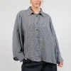 Button Through Shirt in Navy Check