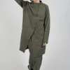 Button Through Utility Coat in Camp