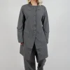 Button Through Utility Coat in Rock