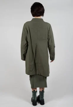 Button Through Utility Coat in Camp