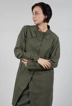 Button Through Utility Coat in Camp