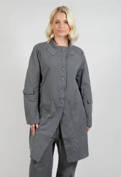 Button Through Utility Coat in Rock