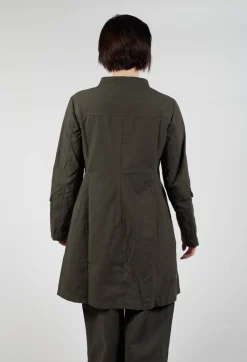 Button Through Utility Coat in Jungle