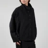Button Through Utility Jacket in Black