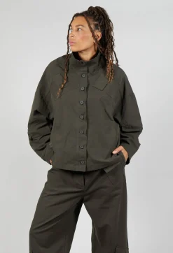 Button Through Utility Jacket in Jungle