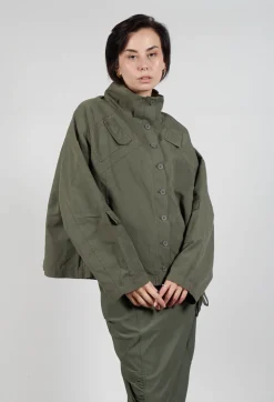 Button Through Utility Jacket in Camp