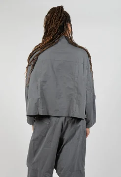 Button Through Utility Jacket in Rock