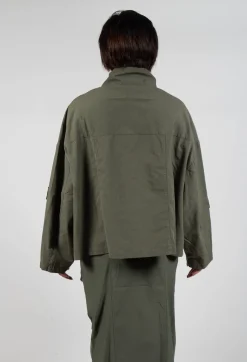 Button Through Utility Jacket in Camp