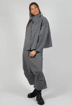Button Through Utility Jacket in Rock