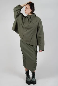 Button Through Utility Jacket in Camp