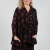 Button Up Blouse in Red Pois