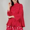 Button Up Blouse in Rosso