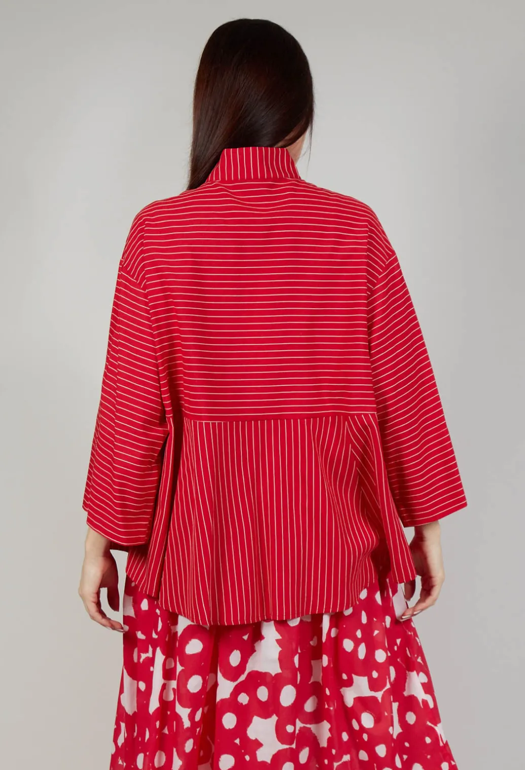 Button Up Blouse in Rosso