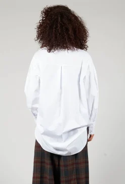 Button Up Long Sleeve Shirt in White