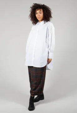 Button Up Long Sleeve Shirt in White