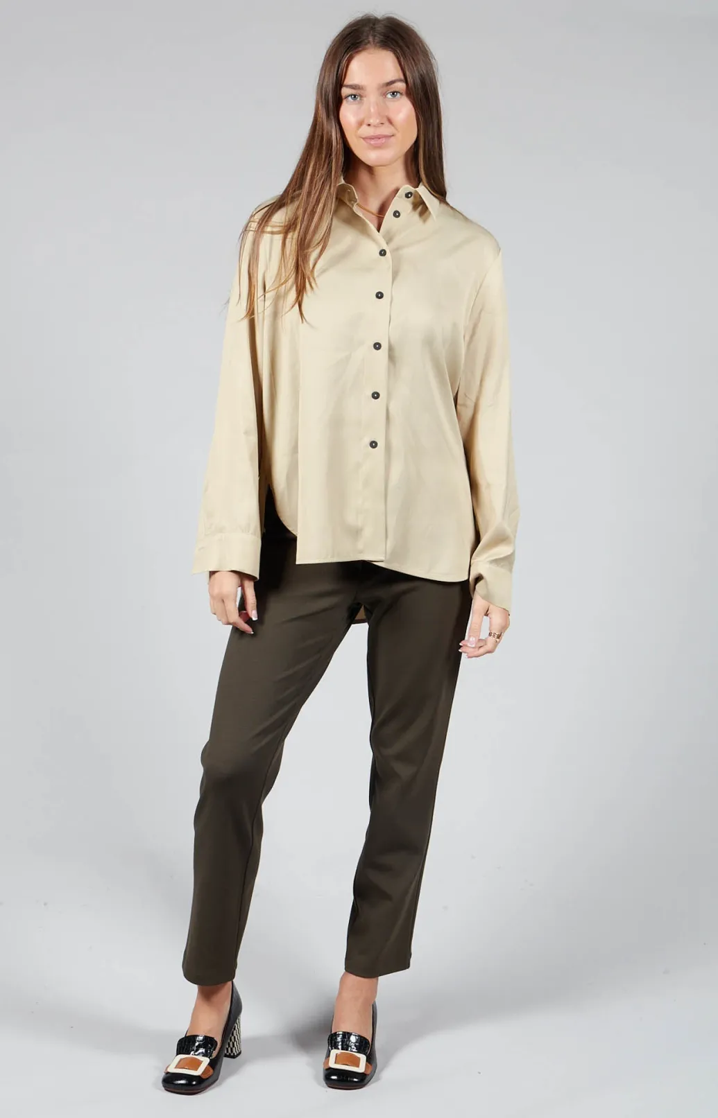 Button Up Shirt in Beige