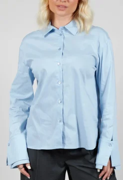 Button Up Shirt in Celeste