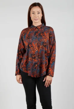 Button Up Shirt in Funghiarancio