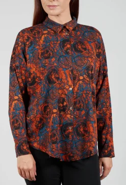 Button Up Shirt in Funghiarancio