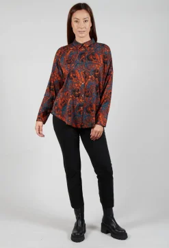 Button Up Shirt in Funghiarancio