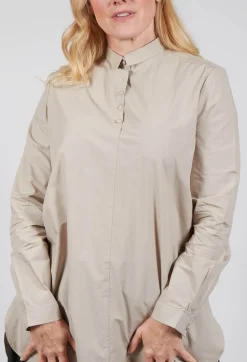 3/4 Button Up Shirt in Sand