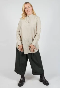 3/4 Button Up Shirt in Sand