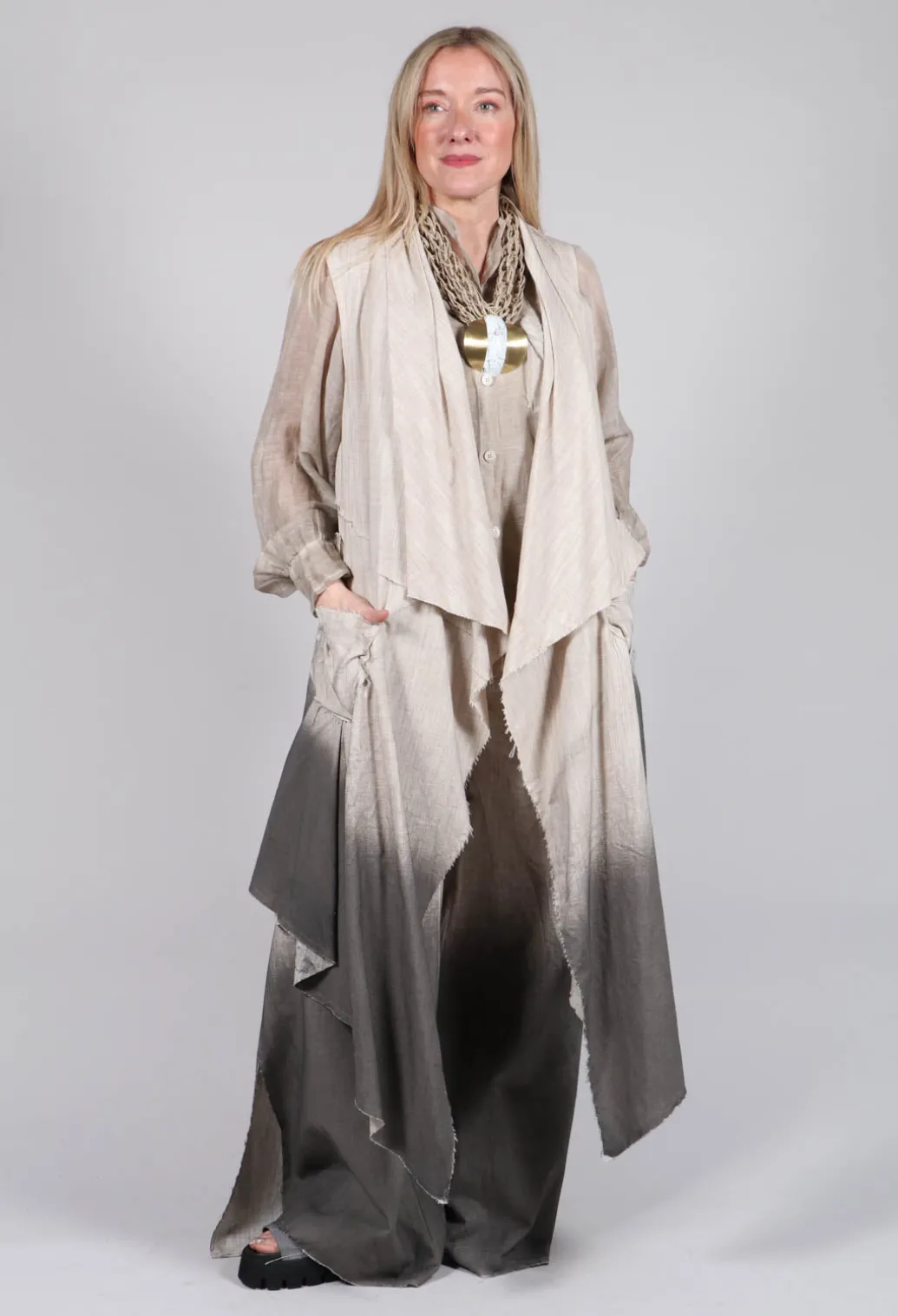 Button Up Shirt in Tinto Freddo Desert