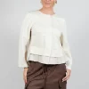 Button Up Statement Jacket in Sandshell