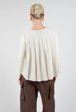 Button Up Statement Jacket in Sandshell
