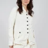 Button-Up Jacket with Long Length Sleeves in Greige