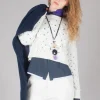 Cable Knit Cropped Sweater in Off White