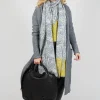 Cable Knit Long Cardigan in Steel Grey