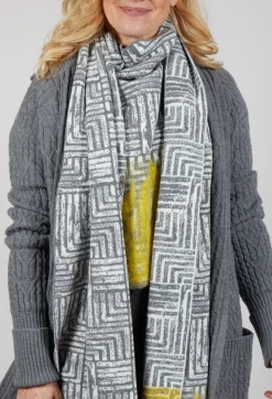 Cable Knit Long Cardigan in Steel Grey