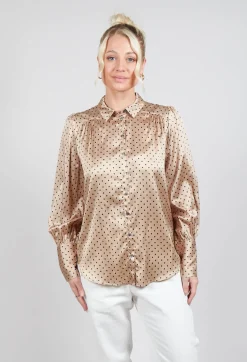 Cadence Shirt with Volume Sleeves in Dot