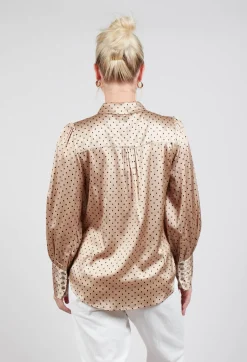 Cadence Shirt with Volume Sleeves in Dot