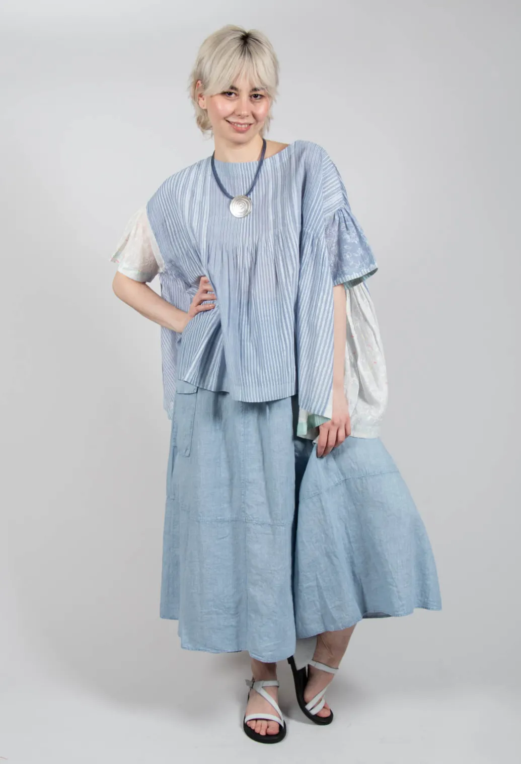 Cai Blouse in Powder Blue