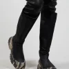 Calf Length Boots in Gasoline Nero