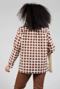 Calipso Shirt in Brown Check