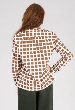 Calipso Shirt in Brown Check