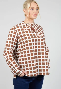 Calipso Shirt in Brown Check