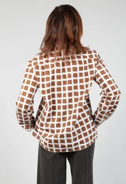 Calipso Shirt in Brown Check