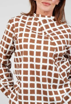 Calipso Shirt in Brown Check