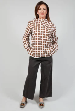 Calipso Shirt in Brown Check