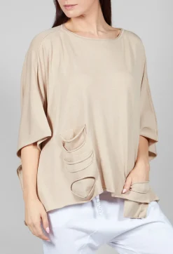 Cape Style Jumper in Sand