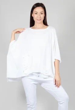 Cape Style Jumper in White